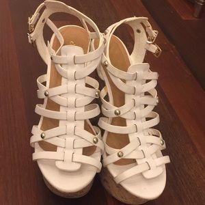 White Wedges never been worn